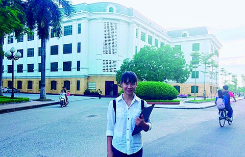 Lê Thị Hồng đang là sinh viên năm hai Học viện Nông nghiệp Việt Nam - ẢNH: NVCC Lê Thị Hồng đang là sinh viên năm hai Học viện Nông nghiệp Việt Nam - ẢNH: NVCC
