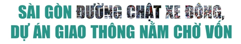 Sài Gòn đường chật xe đông, dự án giao thông nằm chờ vốn - Ảnh 1.