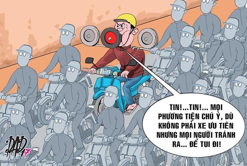 Ở VN chạy xe không bóp còi, an toàn mới lạ! - Ảnh 1. Ở VN chạy xe không bóp còi, an toàn mới lạ! - Ảnh 1.