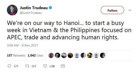 Thủ tướng Canada đã đặt chân đến thủ đô Hà Nội - Ảnh 2. Thủ tướng Canada đã đặt chân đến thủ đô Hà Nội - Ảnh 2.