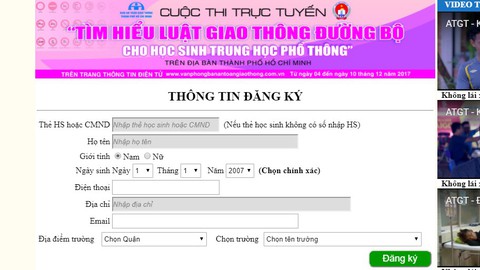 Học sinh TP.HCM thi trực tuyến về an toàn giao thông từ ngày 4 đến 10-12 - Ảnh 1. Học sinh TP.HCM thi trực tuyến về an toàn giao thông từ ngày 4 đến 10-12 - Ảnh 1.