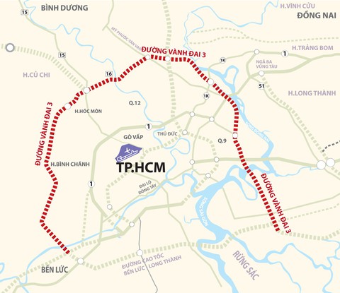 Đường vành đai 3 - TP.HCM dự kiến nằm ở đâu? - Ảnh 2. Đường vành đai 3 - TP.HCM dự kiến nằm ở đâu? - Ảnh 2.