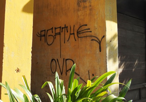 Tường vàng xưa Hội An đang bị graffiti băm nát - Ảnh 7. Tường vàng xưa Hội An đang bị graffiti băm nát - Ảnh 7.