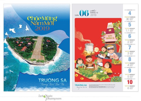 Lịch Xuân 2019 xuất hiện lịch block về Trường Sa - Ảnh 3. Lịch Xuân 2019 xuất hiện lịch block về Trường Sa - Ảnh 3.