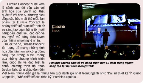 Philippe Starck đến Việt Nam trong hội thảo Eurasia Concept Design Talk - Ảnh 4. Philippe Starck đến Việt Nam trong hội thảo Eurasia Concept Design Talk - Ảnh 4.