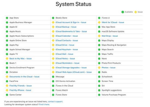 Apple iCloud gặp sự cố, hơn hai phần ba dịch vụ liên quan ngưng hoạt động - Ảnh 1. Apple iCloud gặp sự cố, hơn hai phần ba dịch vụ liên quan ngưng hoạt động - Ảnh 1.