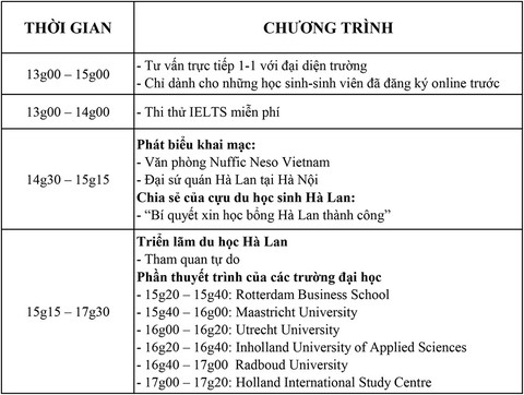 Cơ hội gặp gỡ 16 đại diện giáo dục hàng đầu Hà Lan - Ảnh 5. Cơ hội gặp gỡ 16 đại diện giáo dục hàng đầu Hà Lan - Ảnh 5.