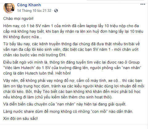 Bẫy đa cấp rình rập tân sinh viên - Ảnh 1. Bẫy đa cấp rình rập tân sinh viên - Ảnh 1.
