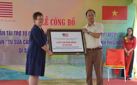 Mỹ tài trợ gần 2,2 tỉ đồng tu sửa di sản Thành nhà Hồ - Ảnh 1. Mỹ tài trợ gần 2,2 tỉ đồng tu sửa di sản Thành nhà Hồ - Ảnh 1.