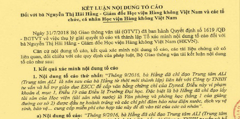 Kết luận nhiều sai phạm tại Học viện Hàng không Việt Nam - Ảnh 1. Kết luận nhiều sai phạm tại Học viện Hàng không Việt Nam - Ảnh 1.