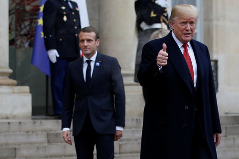 Ông Trump và Putin dự kỷ niệm 100 năm kết thúc Thế chiến I tại Paris - Ảnh 5. Ông Trump và Putin dự kỷ niệm 100 năm kết thúc Thế chiến I tại Paris - Ảnh 5.