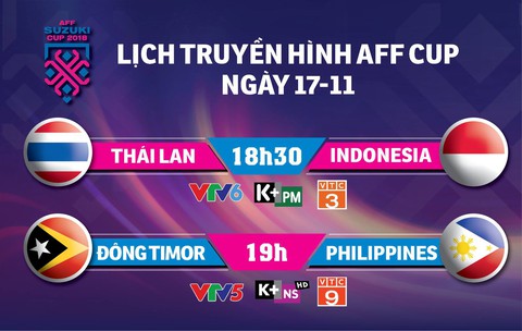 Lịch trực tiếp AFF Cup 2018: Indonesia quyết đấu Thái Lan - Ảnh 1. Lịch trực tiếp AFF Cup 2018: Indonesia quyết đấu Thái Lan - Ảnh 1.