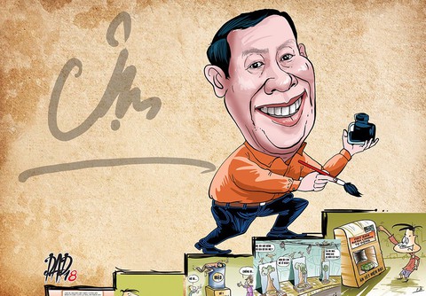Họa sĩ biếm từ tiệm... chạp phô - Ảnh 1. Họa sĩ biếm từ tiệm... chạp phô - Ảnh 1.