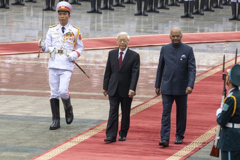 Chủ tịch nước Nguyễn Phú Trọng đón tiếp Tổng thống Ấn Độ Kovind - Ảnh 2. Chủ tịch nước Nguyễn Phú Trọng đón tiếp Tổng thống Ấn Độ Kovind - Ảnh 2.