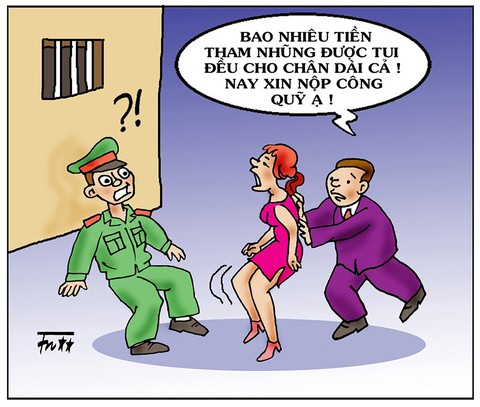 Muôn vẻ tham nhũng trong biếm họa - Ảnh 7. Muôn vẻ tham nhũng trong biếm họa - Ảnh 7.