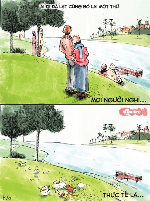 Cơn sốt Đà Lạt qua tranh biếm họa - Ảnh 1. Cơn sốt Đà Lạt qua tranh biếm họa - Ảnh 1.