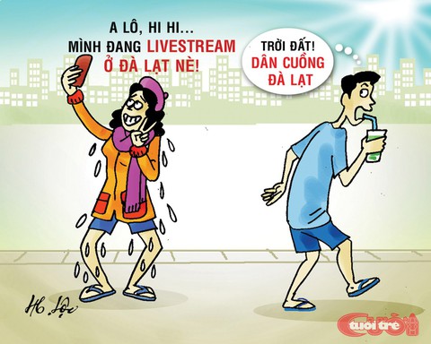 Cơn sốt Đà Lạt qua tranh biếm họa - Ảnh 8. Cơn sốt Đà Lạt qua tranh biếm họa - Ảnh 8.