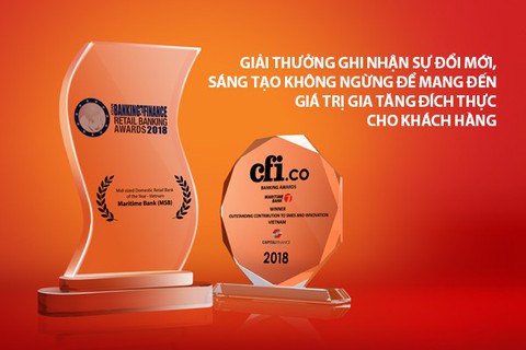 Maritime Bank nhận 2 giải thưởng quốc tế - Ảnh 1. Maritime Bank nhận 2 giải thưởng quốc tế - Ảnh 1.