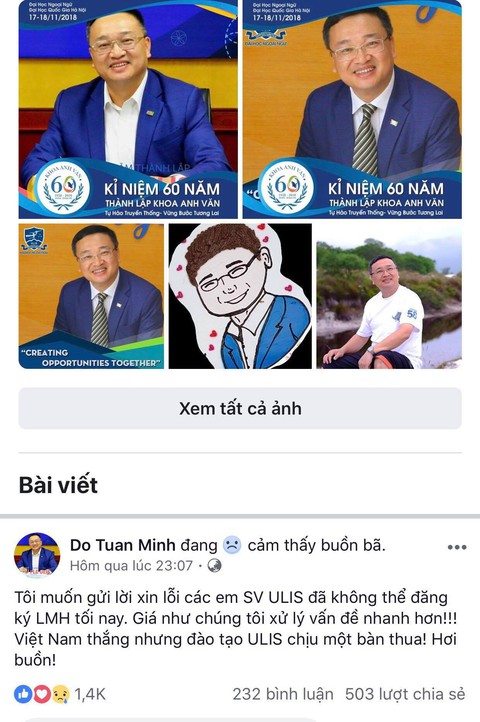 Hiệu trưởng xin lỗi sinh viên vì sập mạng đăng ký môn học - Ảnh 1. Hiệu trưởng xin lỗi sinh viên vì sập mạng đăng ký môn học - Ảnh 1.