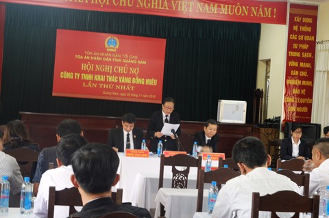 Hội nghị chủ nợ đồng ý phá sản công ty vàng Bồng Miêu - Ảnh 2. Hội nghị chủ nợ đồng ý phá sản công ty vàng Bồng Miêu - Ảnh 2.