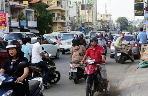 Kẹt cứng nút giao thông đài liệt sĩ, Bình Thạnh - Ảnh 1. Kẹt cứng nút giao thông đài liệt sĩ, Bình Thạnh - Ảnh 1.