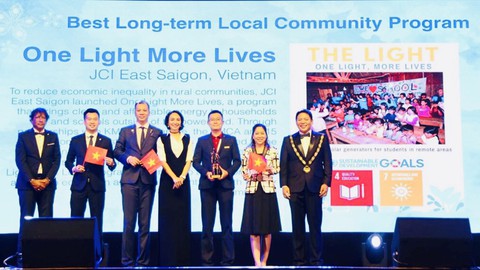 Dự án của JCI Vietnam giành giải thưởng quốc tế - Ảnh 1. Dự án của JCI Vietnam giành giải thưởng quốc tế - Ảnh 1.