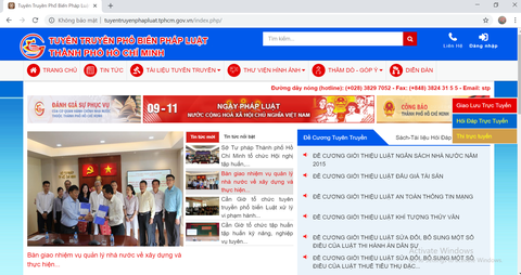 TP.HCM vận hành cổng thông tin tuyên truyền pháp luật - Ảnh 1. TP.HCM vận hành cổng thông tin tuyên truyền pháp luật - Ảnh 1.