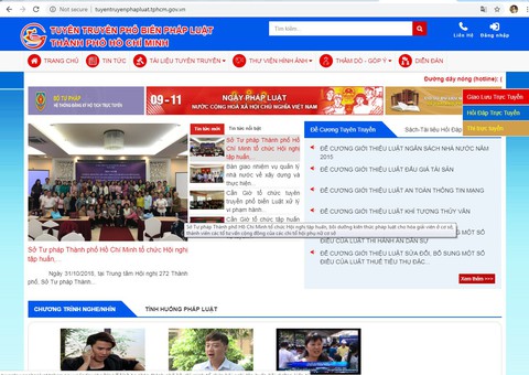 TP.HCM ra mắt kênh cung cấp thông tin pháp luật - Ảnh 1. TP.HCM ra mắt kênh cung cấp thông tin pháp luật - Ảnh 1.