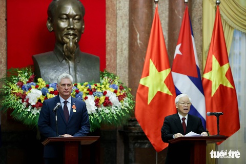 Chùm ảnh Chủ tịch Cuba Miguel Díaz-Canel thăm Việt Nam - Ảnh 9. Chùm ảnh Chủ tịch Cuba Miguel Díaz-Canel thăm Việt Nam - Ảnh 9.