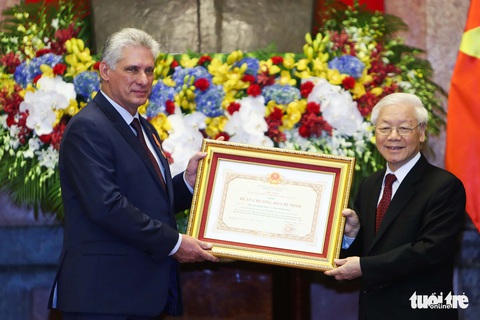 Chùm ảnh Chủ tịch Cuba Miguel Díaz-Canel thăm Việt Nam - Ảnh 6. Chùm ảnh Chủ tịch Cuba Miguel Díaz-Canel thăm Việt Nam - Ảnh 6.