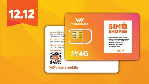 Vietnamobile 4G Shopee ra mắt chào đón lễ hội mua sắm trực tuyến 12-12 - Ảnh 1. Vietnamobile 4G Shopee ra mắt chào đón lễ hội mua sắm trực tuyến 12-12 - Ảnh 1.