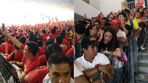 CĐV Việt Nam bị chơi xấu trên khán đài Bukit Jalil - Ảnh 1. CĐV Việt Nam bị chơi xấu trên khán đài Bukit Jalil - Ảnh 1.