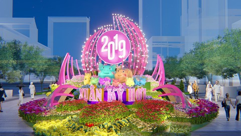 Công bố những nét mới của đường hoa Nguyễn Huệ Tết Kỷ Hợi - Ảnh 1. Công bố những nét mới của đường hoa Nguyễn Huệ Tết Kỷ Hợi - Ảnh 1.