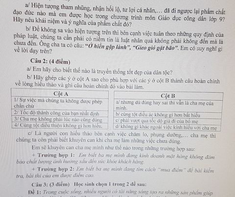 Em làm gì khi biết ba mẹ mua điểm cho mình? - Ảnh 2. Em làm gì khi biết ba mẹ mua điểm cho mình? - Ảnh 2.