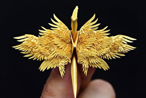 Ngắm những chú hạc giấy origami đẹp ngỡ ngàng - Ảnh 2. Ngắm những chú hạc giấy origami đẹp ngỡ ngàng - Ảnh 2.