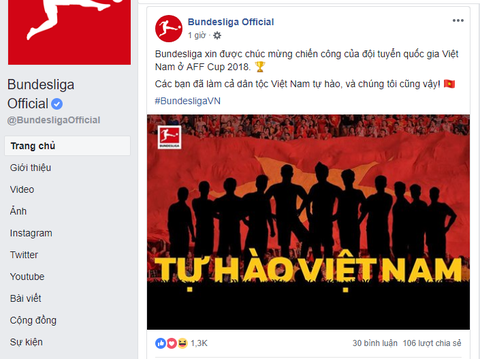 La Liga, Bundesliga và thế giới chức mừng tuyển Việt Nam - Ảnh 5. La Liga, Bundesliga và thế giới chức mừng tuyển Việt Nam - Ảnh 5.