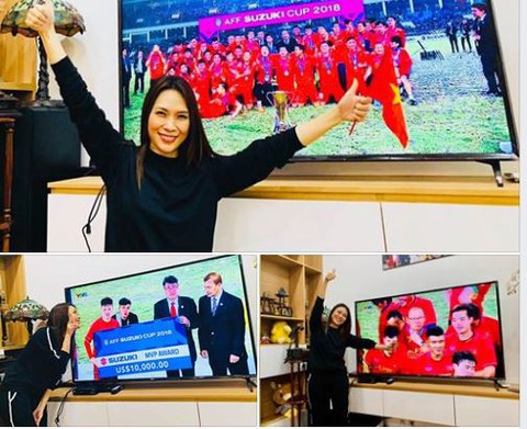 Facebook các nghệ sĩ nổi tiếng rộn ràng với Việt Nam vô địch - Ảnh 4. Facebook các nghệ sĩ nổi tiếng rộn ràng với Việt Nam vô địch - Ảnh 4.