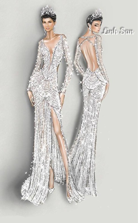 Áo dạ hội đính 3.000 viên đá quý của HHen Niê tại Miss Universe - Ảnh 2. Áo dạ hội đính 3.000 viên đá quý của HHen Niê tại Miss Universe - Ảnh 2.