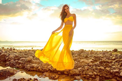 Kiểu catwalk nham thạch của Hoa hậu Hoàn vũ Catriona Gray - Ảnh 4. Kiểu catwalk nham thạch của Hoa hậu Hoàn vũ Catriona Gray - Ảnh 4.