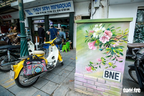 Tủ điện Hà Nội được khoác áo mới đón Tết - Ảnh 13. Tủ điện Hà Nội được khoác áo mới đón Tết - Ảnh 13.