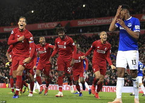 ‘Siêu dự bị’ Origi giúp Liverpool hạ Everton ở phút 90+6 - Ảnh 3. ‘Siêu dự bị’ Origi giúp Liverpool hạ Everton ở phút 90+6 - Ảnh 3.