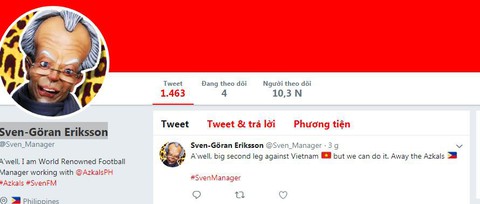 HLV Eriksson viết status đầu tiên trước trận lượt về với Việt Nam - Ảnh 1. HLV Eriksson viết status đầu tiên trước trận lượt về với Việt Nam - Ảnh 1.
