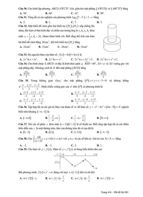 Bộ GD-ĐT công bố đề tham khảo thi THPT quốc gia 2019 - Ảnh 5. Bộ GD-ĐT công bố đề tham khảo thi THPT quốc gia 2019 - Ảnh 5.