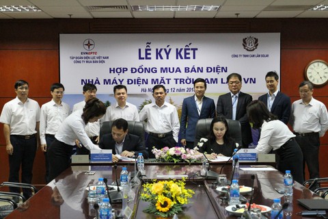 EVN ký kết hợp đồng mua bán điện với Công ty Cam Lam Solar - Ảnh 1. EVN ký kết hợp đồng mua bán điện với Công ty Cam Lam Solar - Ảnh 1.