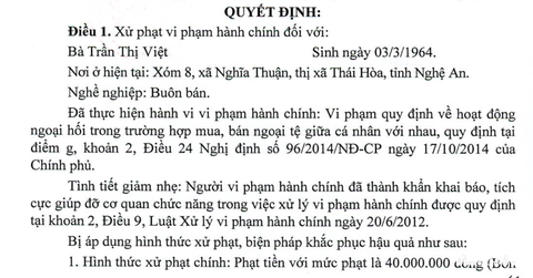 Mua bán 100 USD, một chủ tiệm vàng thành khẩn khai báo bị phạt 40 triệu - Ảnh 1. Mua bán 100 USD, một chủ tiệm vàng thành khẩn khai báo bị phạt 40 triệu - Ảnh 1.