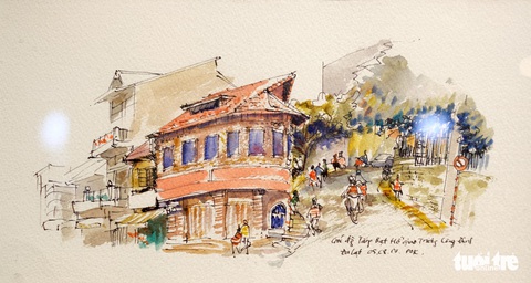 Nhà máy chè thành phòng triển lãm tranh Phố Bên Đồi - Ảnh 6. Nhà máy chè thành phòng triển lãm tranh Phố Bên Đồi - Ảnh 6.