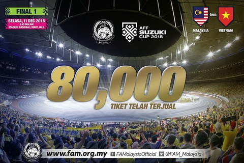Malaysia xin lỗi vì chỉ có... 80.000 vé để bán - Ảnh 1. Malaysia xin lỗi vì chỉ có... 80.000 vé để bán - Ảnh 1.
