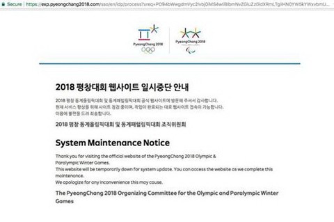 Máy chủ Thế vận hội PyeongChang bị tấn công - Ảnh 1. Máy chủ Thế vận hội PyeongChang bị tấn công - Ảnh 1.