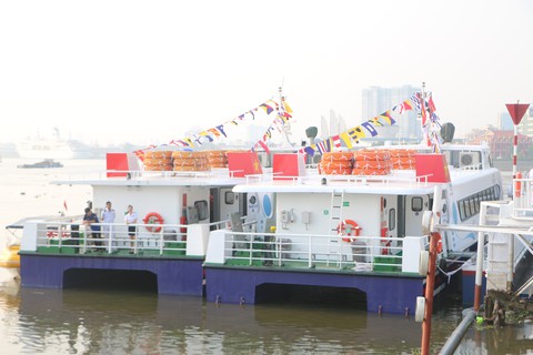 Khai trương tàu cao tốc TP.HCM-Cần Giờ-Vũng Tàu phục vụ tết - Ảnh 1. Khai trương tàu cao tốc TP.HCM-Cần Giờ-Vũng Tàu phục vụ tết - Ảnh 1.