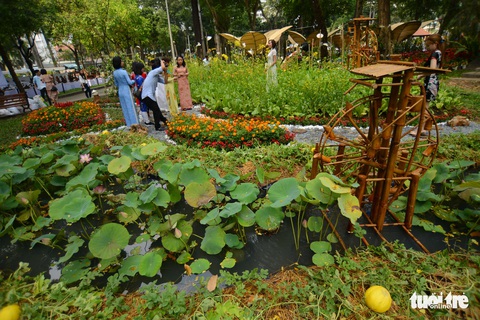 Hội hoa xuân Tao Đàn đã mở cửa đợi khách thưởng hoa - Ảnh 7. Hội hoa xuân Tao Đàn đã mở cửa đợi khách thưởng hoa - Ảnh 7.
